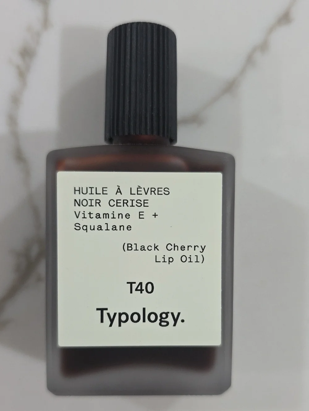 Typology T40 Noir Cerise (Black Cherry) Lip Oil - Deep Red